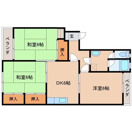 志都美駅 徒歩5分 3階の物件間取画像